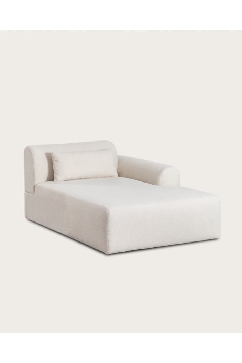 Modulo chaise longue destro per divano componibile in shearling Borjan