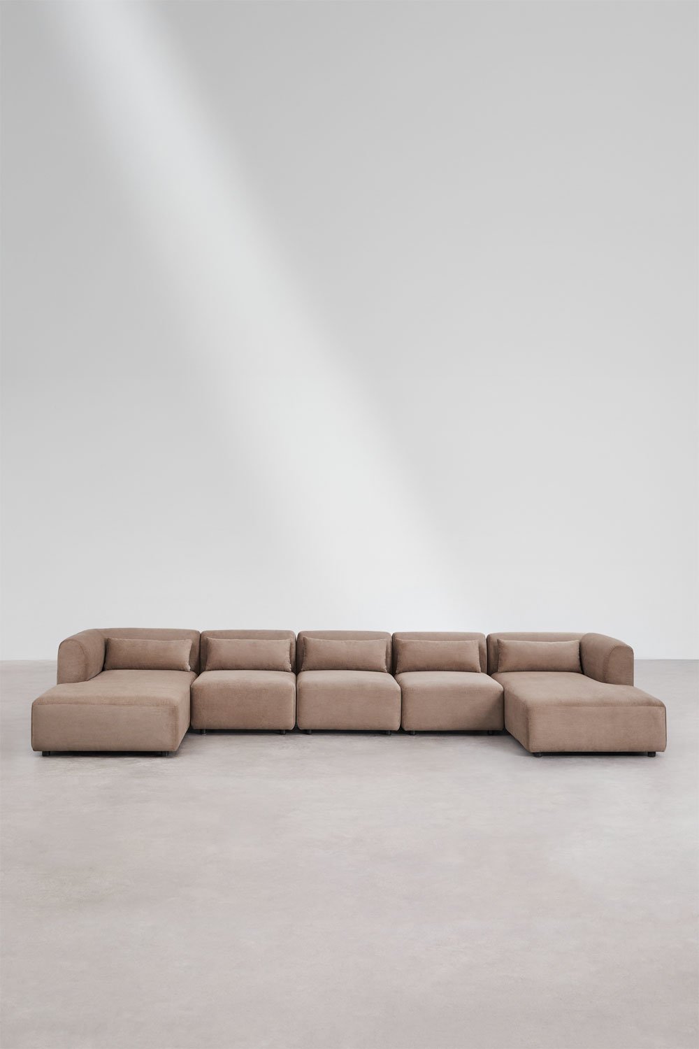 Divano modulare con doppia chaise longue a 5 pezzi Fogler, immagine della galleria 2