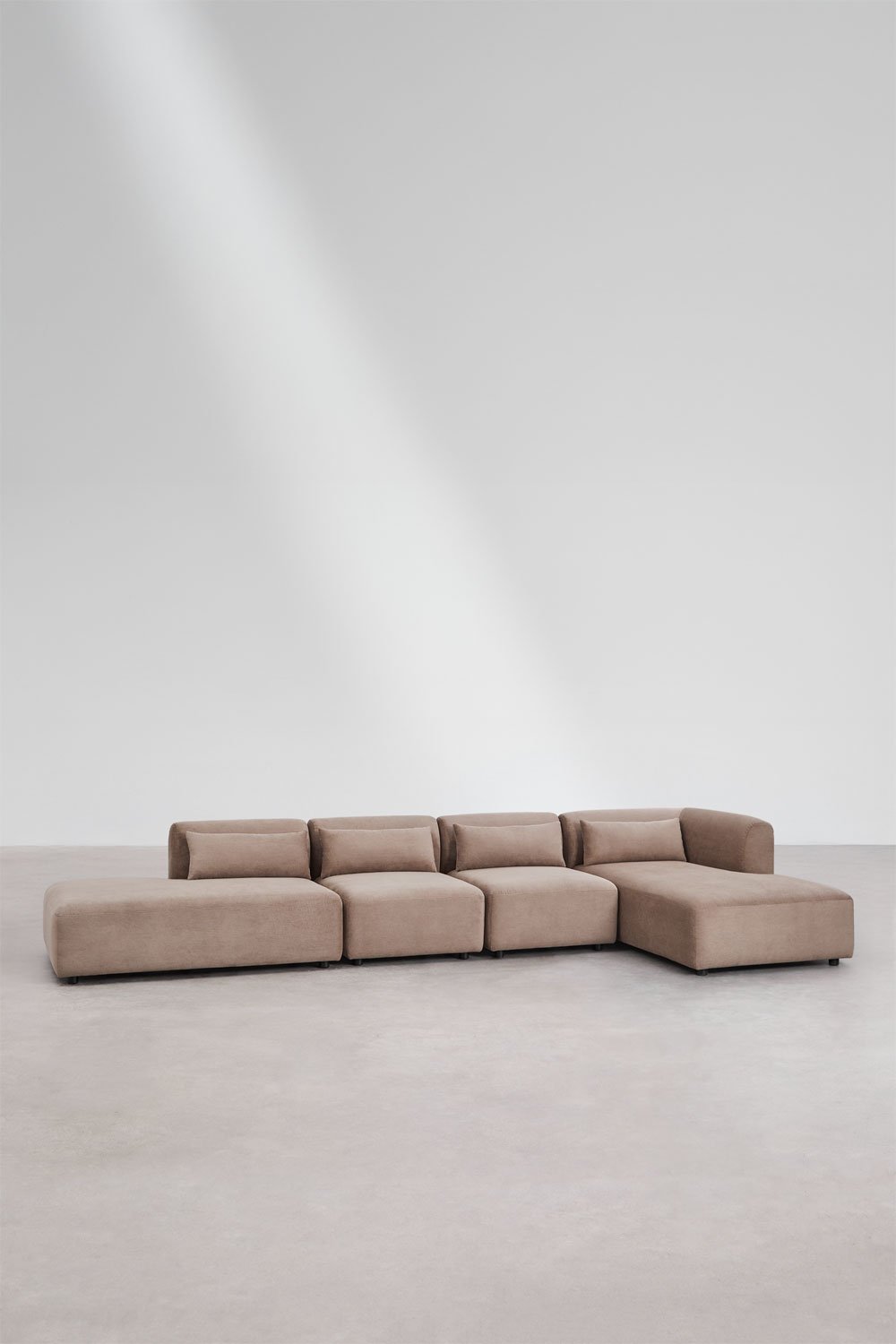 Divano modulare chaise longue ad angolo destro in 4 pezzi con chaise longue Fogler, immagine della galleria 1