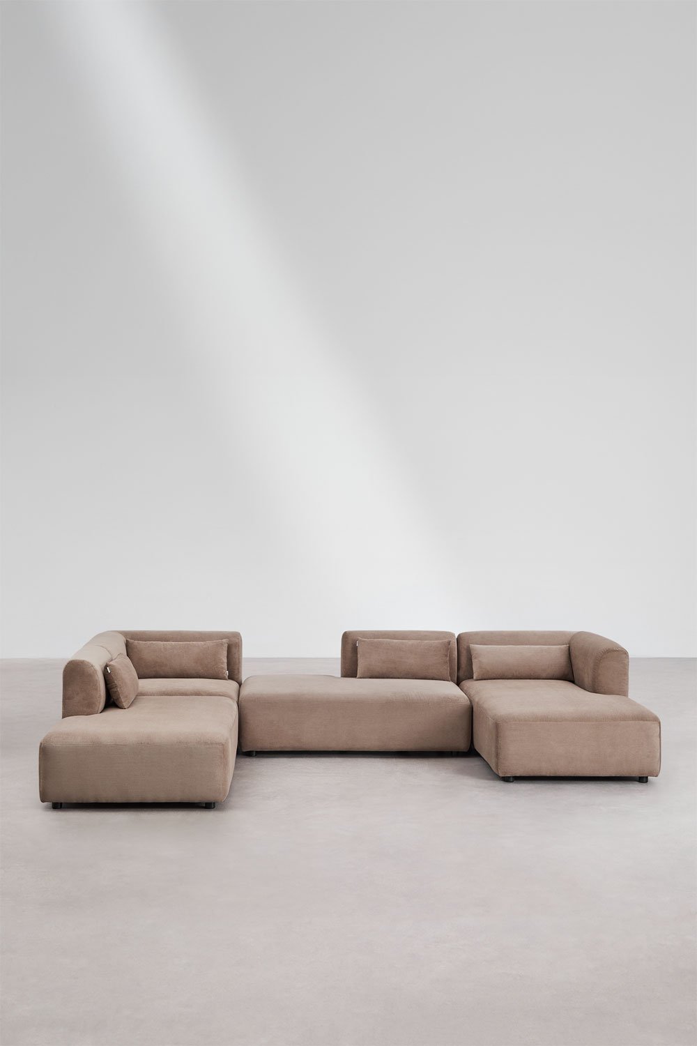 Divano modulare Fogler Chaise Longue destro a 4 pezzi con doppia chaise longue, immagine della galleria 3