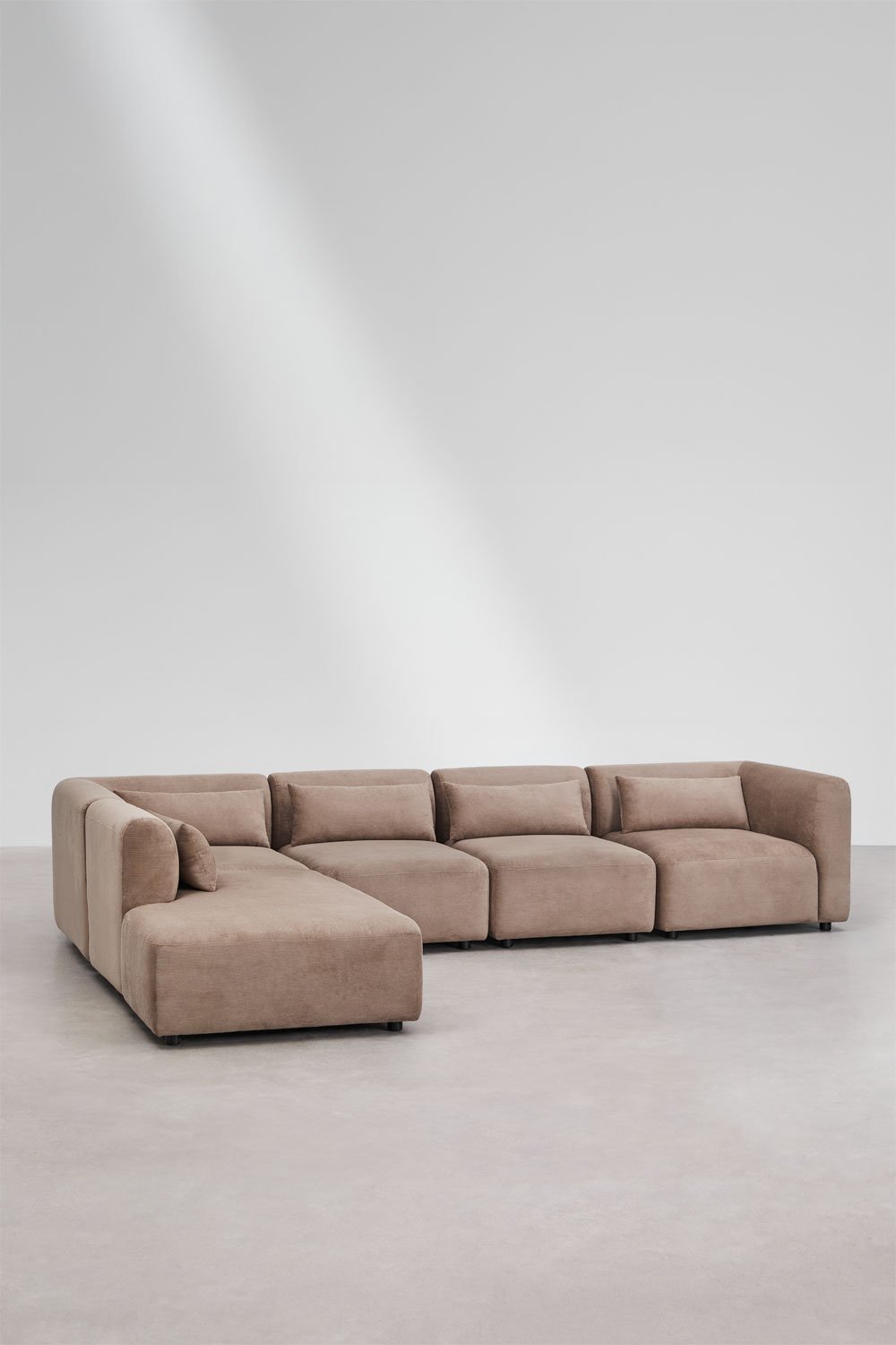 Divano modulare Fogler a 5 pezzi con chaise longue sinistra, immagine della galleria 1