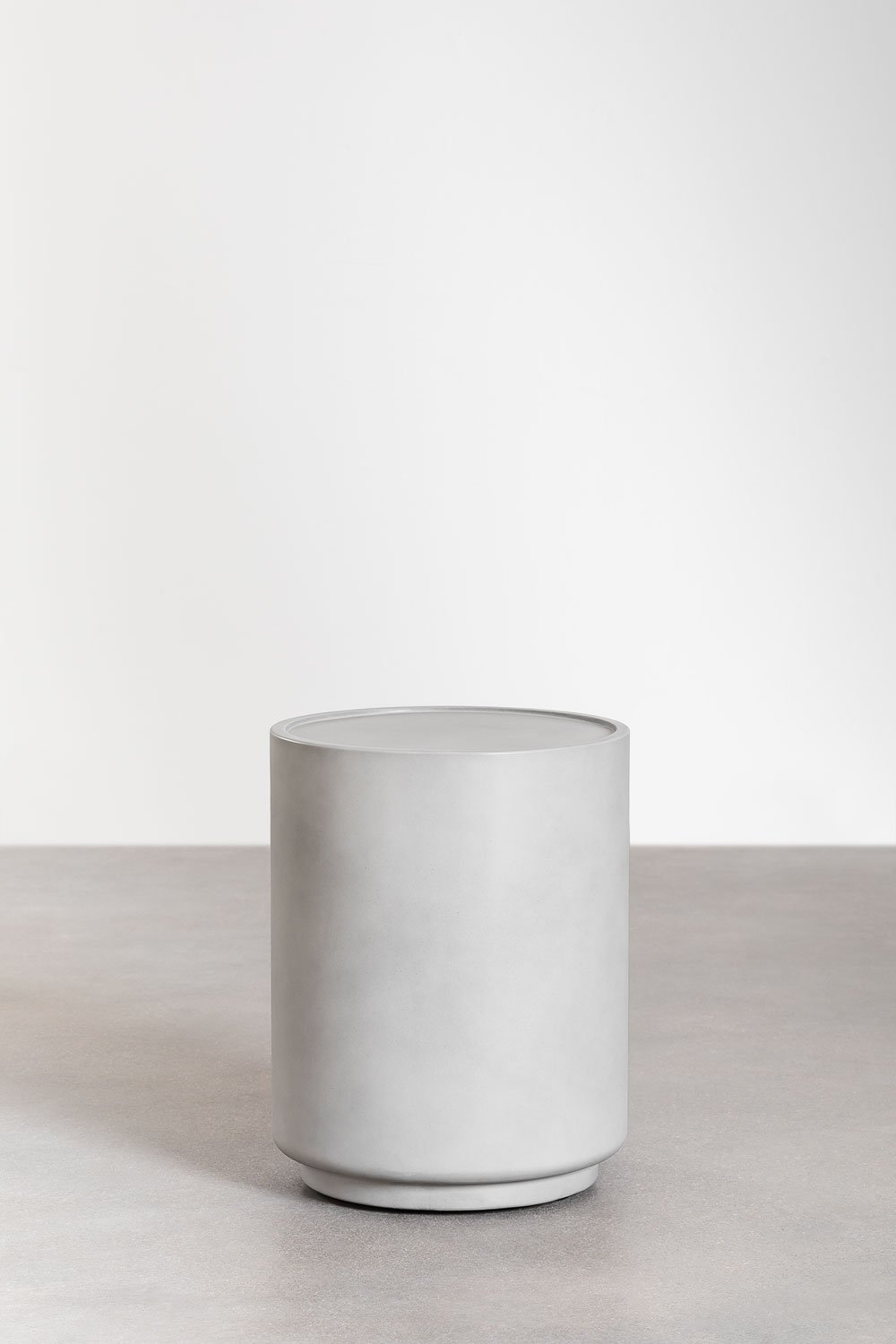 Confezione da 2 comodini rotondi Ø35 cm in cemento Darwys, immagine della galleria 1