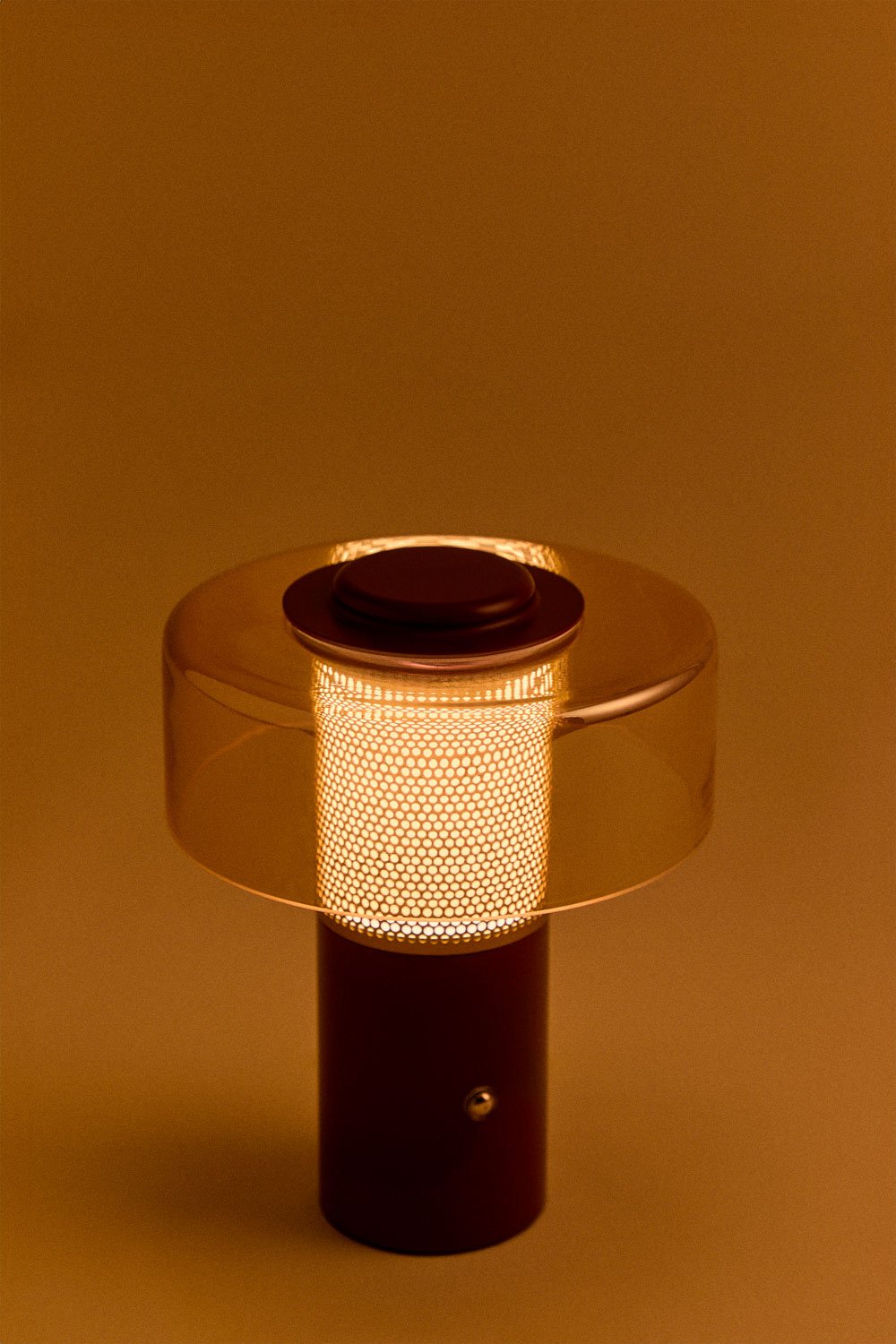 Lampada da tavolo LED wireless in cristallo e ferro Elfriede, immagine della galleria 3
