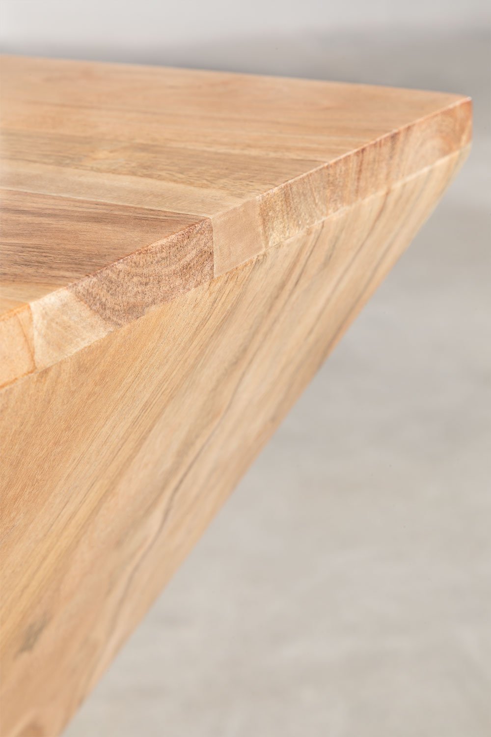 Confezione da 2 comodini quadrati 40x40 cm in legno di acacia Gorvea, immagine della galleria 4