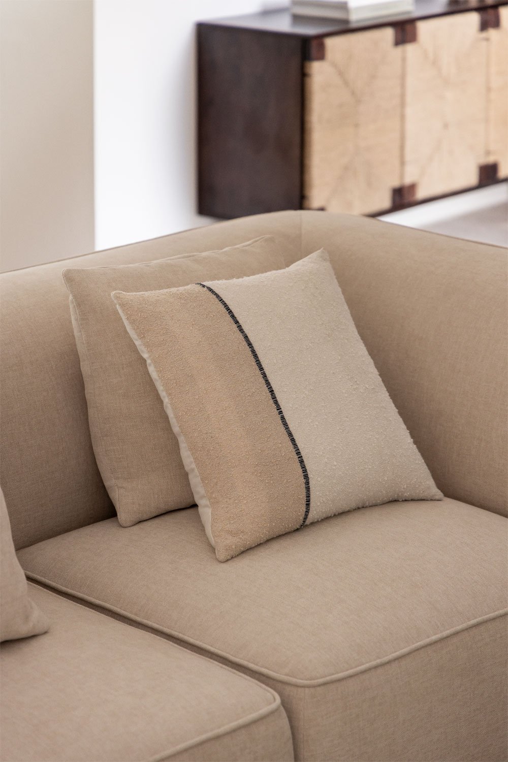 Cuscino quadrato in cotone (45x45 cm) Louisa, immagine della galleria 1