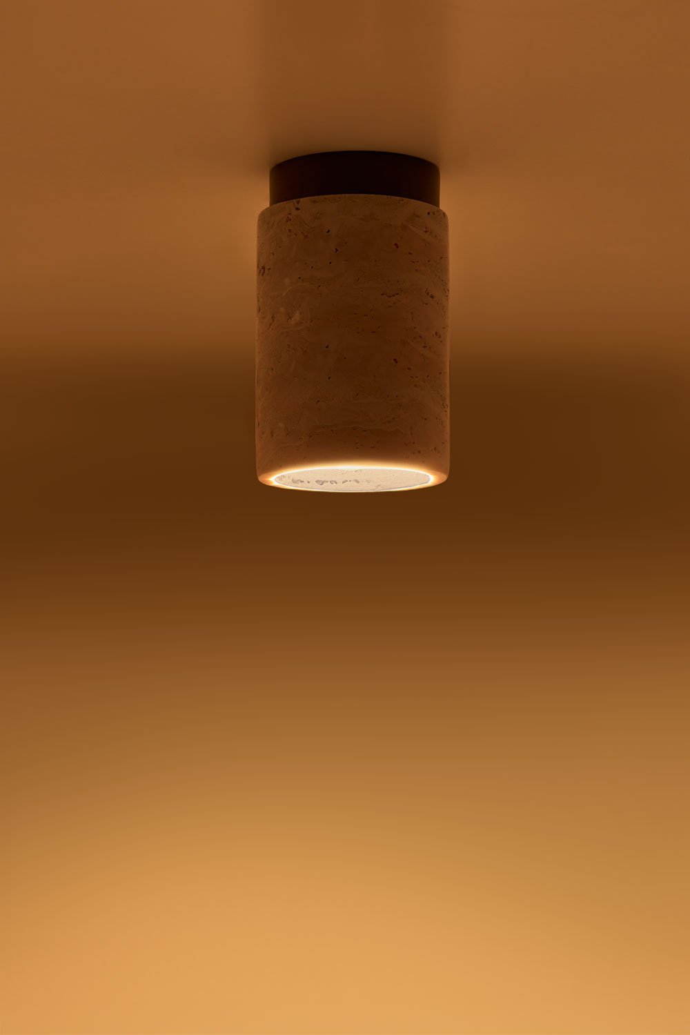 Davise applique da soffitto in travertino e legno, immagine della galleria 4