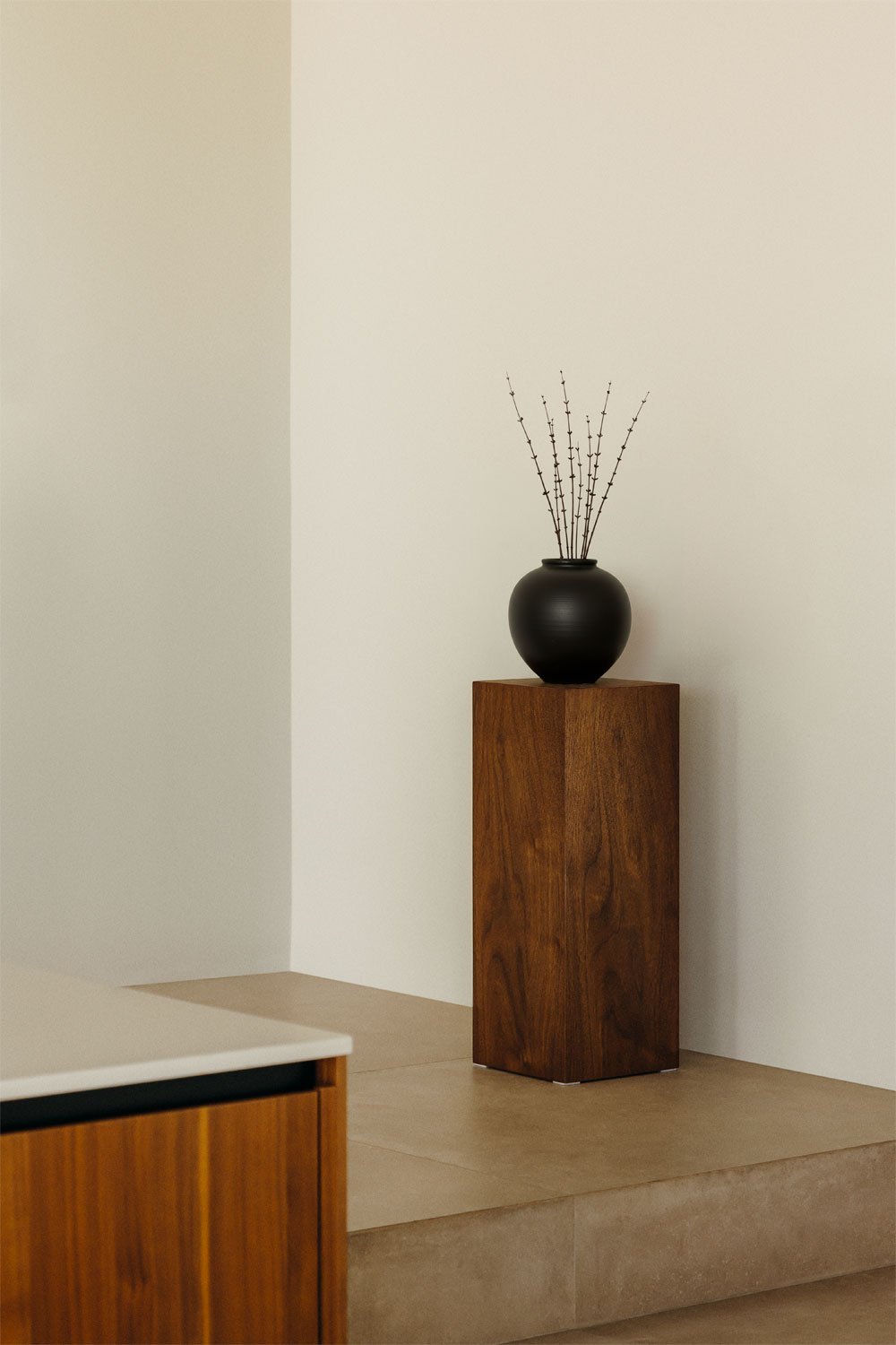Piedistallo quadrato 25x25 cm in MDF Fleuri, immagine della galleria 1