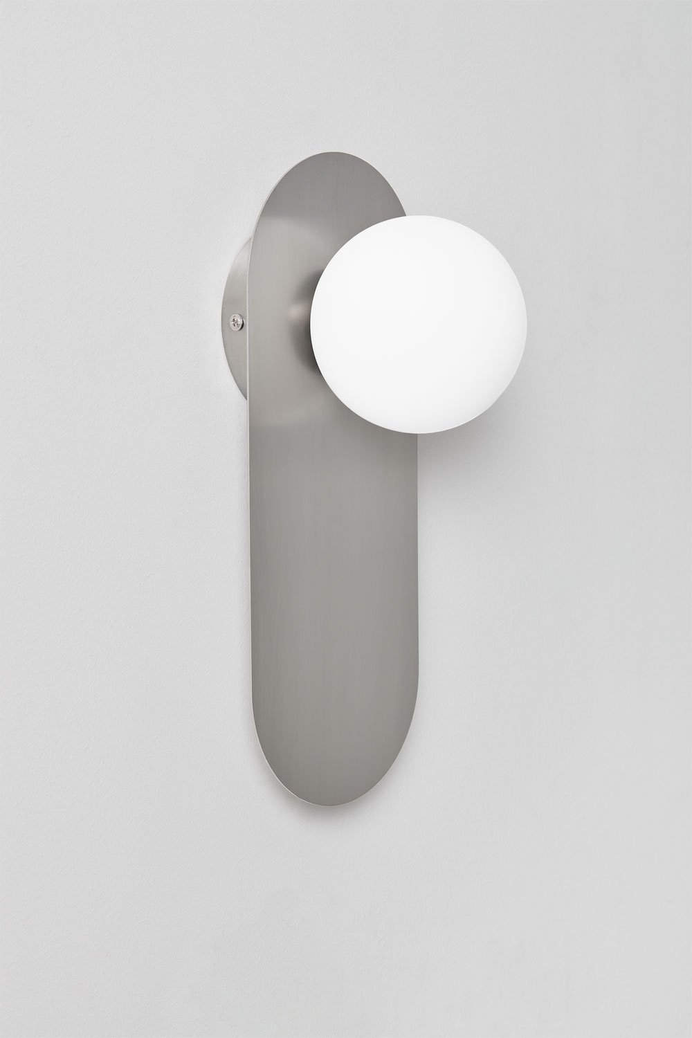 Applique da bagno in acciaio inox e vetro Nacariel, immagine della galleria 1