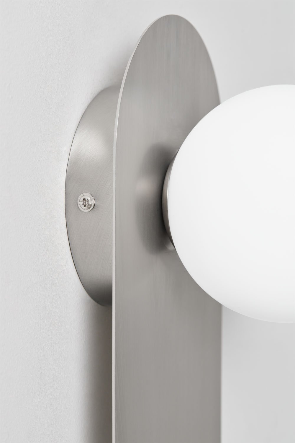 Applique da bagno in acciaio inox e vetro Nacariel, immagine della galleria 4