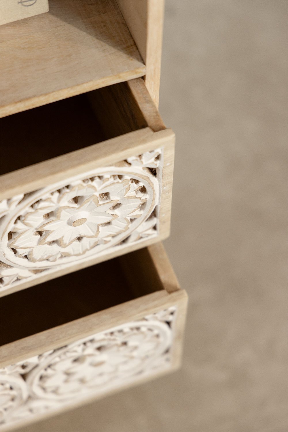 Confezione da 2 comodini rettangolari 35x30 cm in legno di mango Ardel, immagine della galleria 2