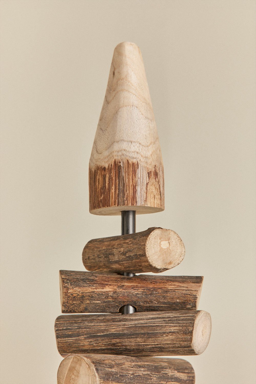 Albero di Natale in legno di teak Jingle, immagine della galleria 2