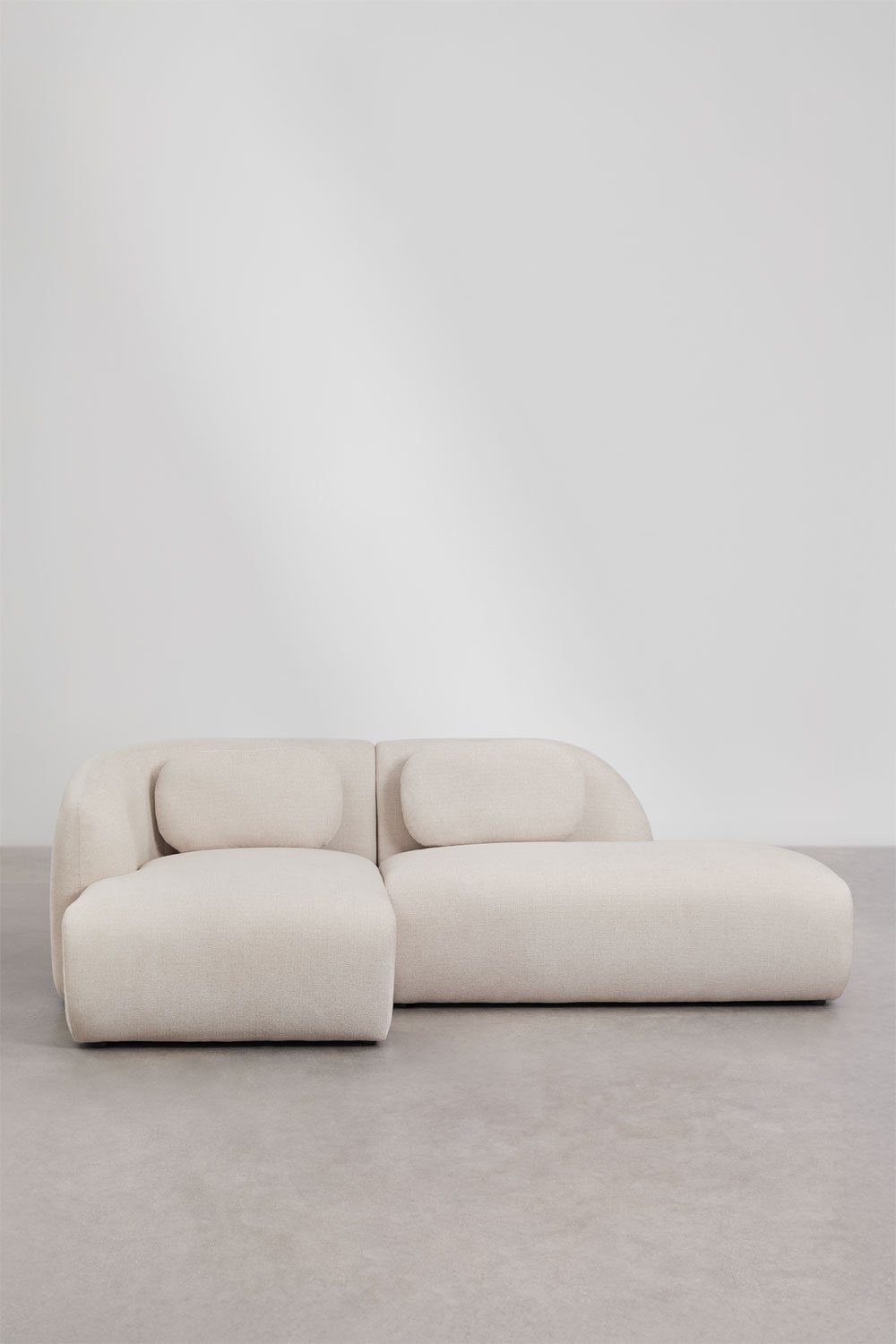 Divano modulare chaise longue sinistro a 2 pezzi con divano destro in ciniglia Coquette, immagine della galleria 5