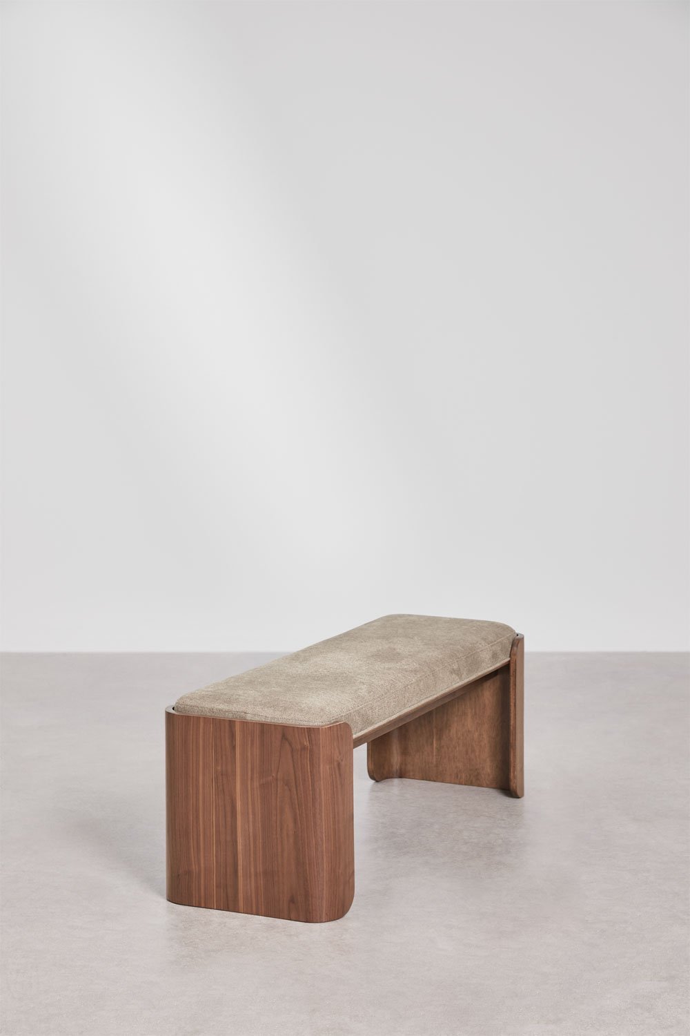 Panca in legno di gomma e impiallacciatura Lofren, immagine della galleria 4