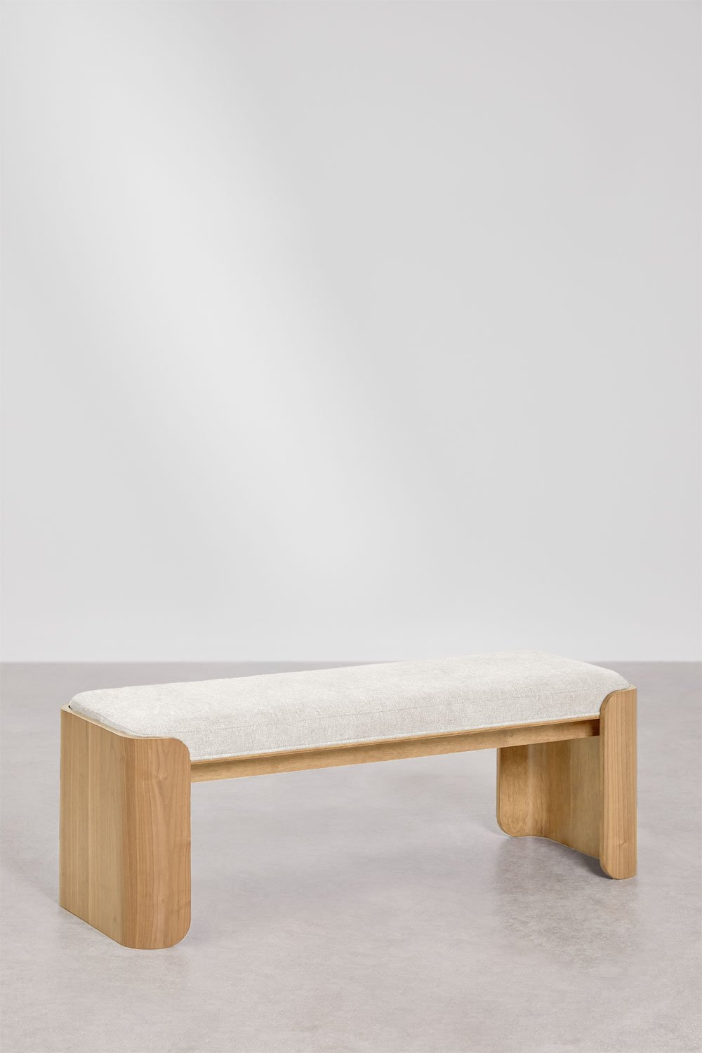 Panca in legno di caucciù e impiallacciatura Lofren, immagine della galleria 3