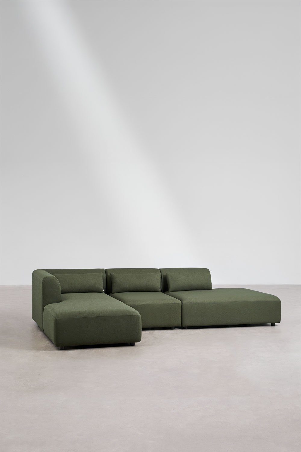 Divano modulare chaise longue sinistro a 3 pezzi con ottomana Fogler, immagine della galleria 1