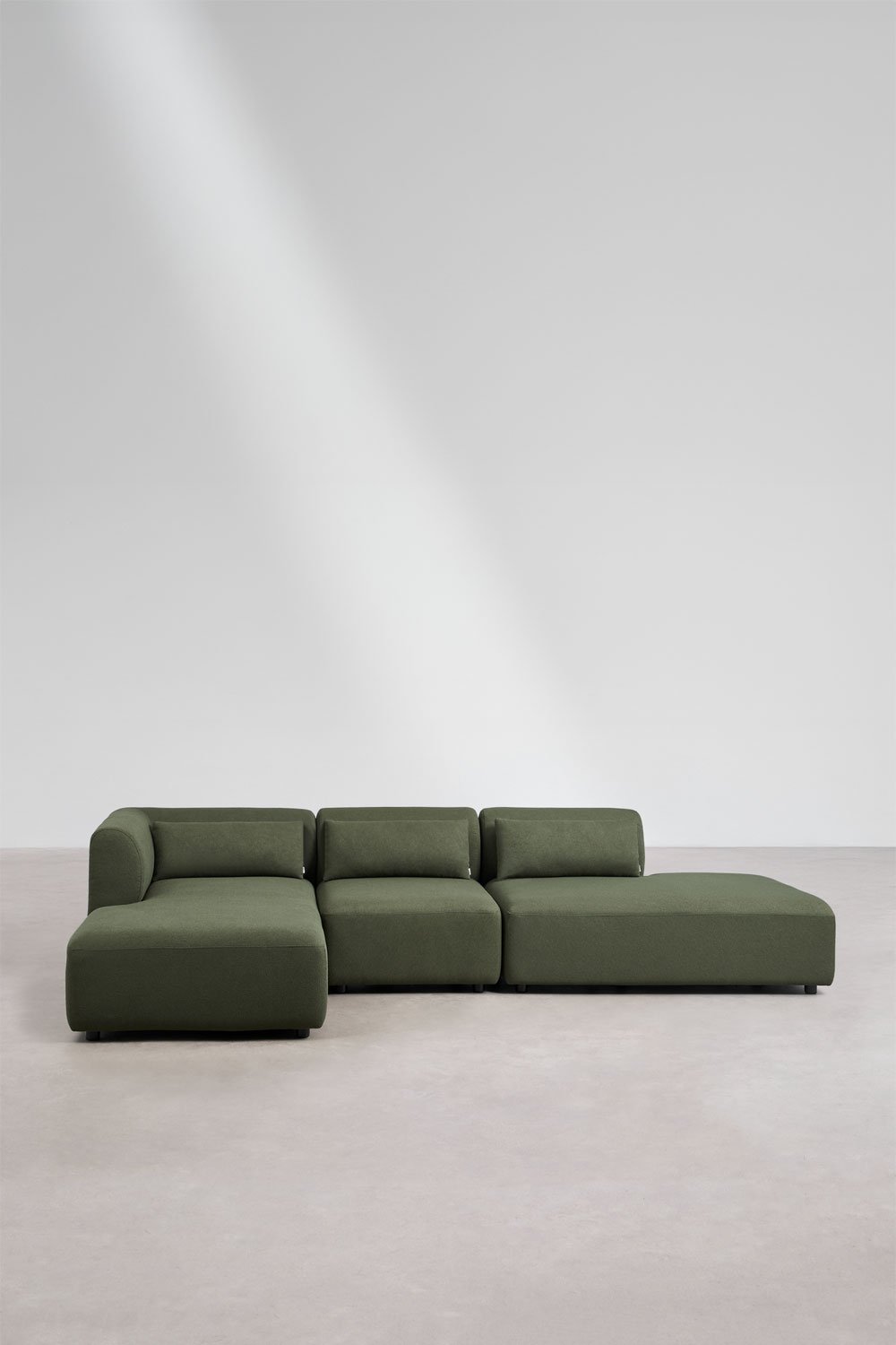 Divano modulare chaise longue sinistro a 3 pezzi con ottomana Fogler, immagine della galleria 3