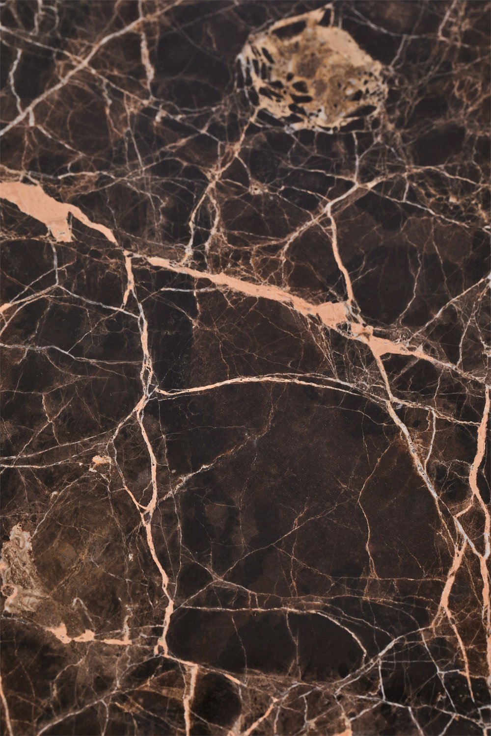 Tavolino da caffè 90x90 cm in pietra naturale e legno di mango Clotsh, immagine della galleria 10