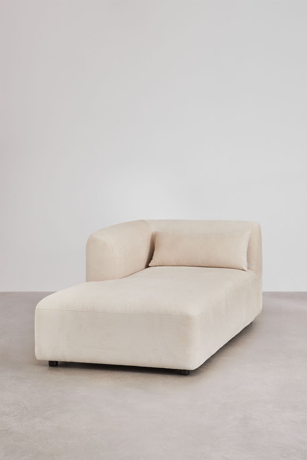 Divano componibile chaise longue sinistra 6 pezzi con pouf Fogler, immagine della galleria 4