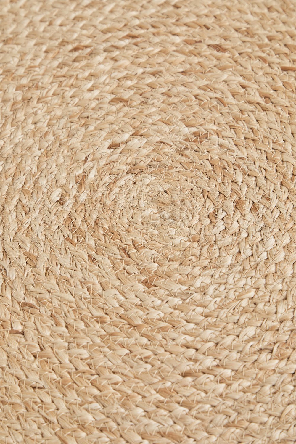 Pouf da giardino rotondo in juta naturale Elinne, immagine della galleria 3