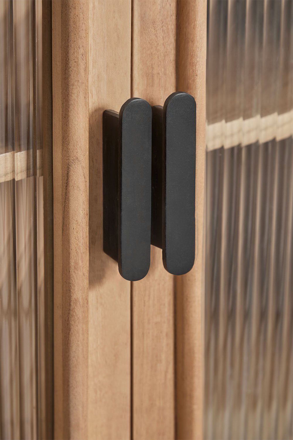 Set di mobili da bagno in legno di acacia e vetro Massilia, immagine della galleria 10