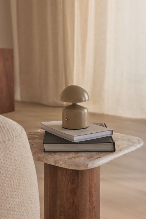 Lampada da tavolo LED wireless in ferro Nantali