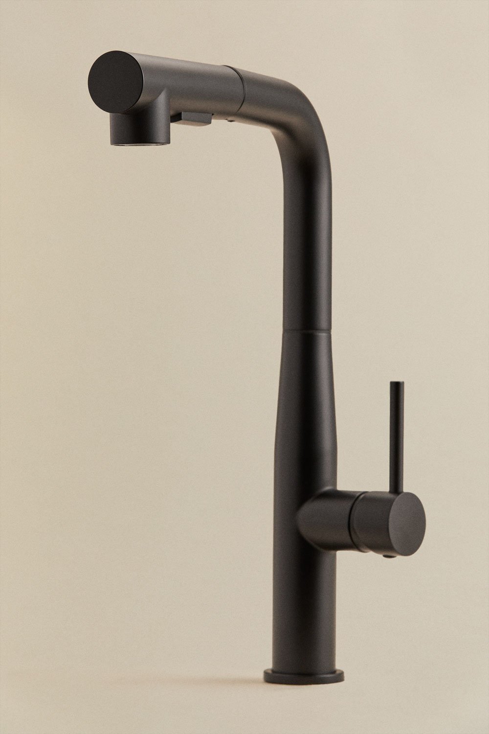 Rubinetto da cucina con beccuccio alto estraibile in acciaio inox Olyt, immagine della galleria 4