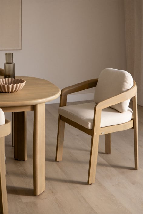 Sedia da pranzo in legno di acacia Uleno - Acacia Marrone Chiaro