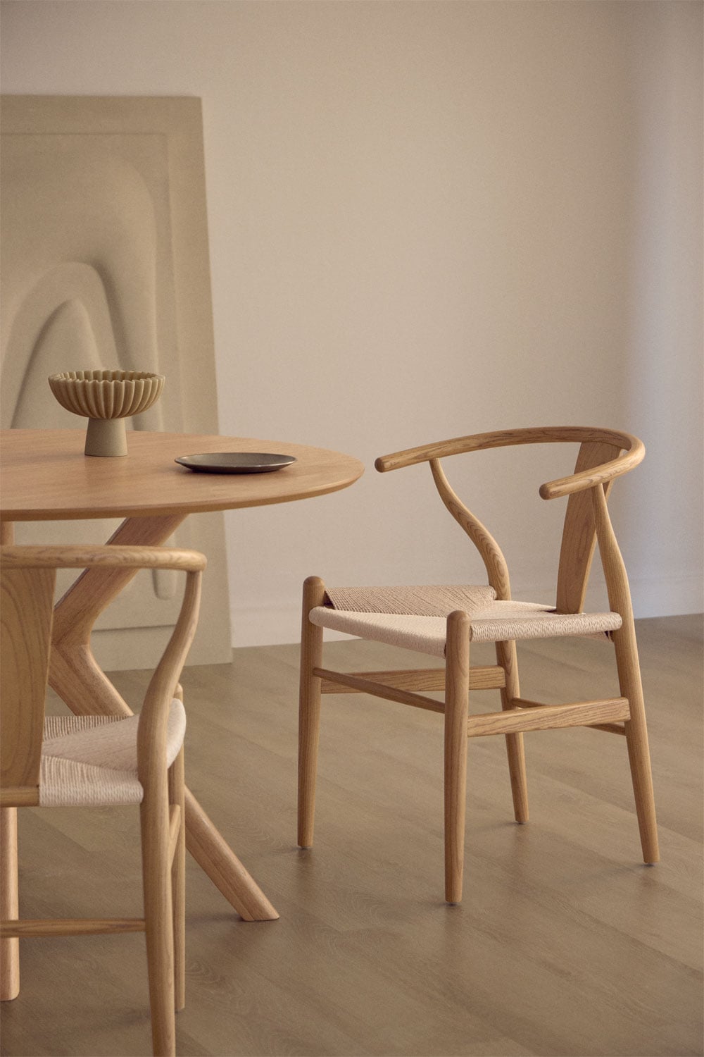 Set di 4 sedie da pranzo in legno di olmo Uish Edition, immagine della galleria 1