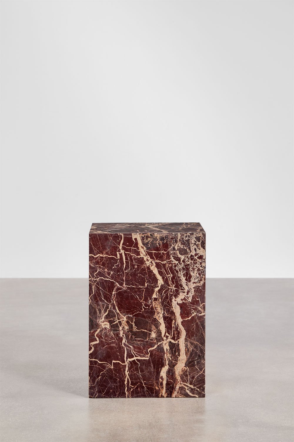 Comodino quadrato 35x35 cm in pietra naturale Aluret, immagine della galleria 4