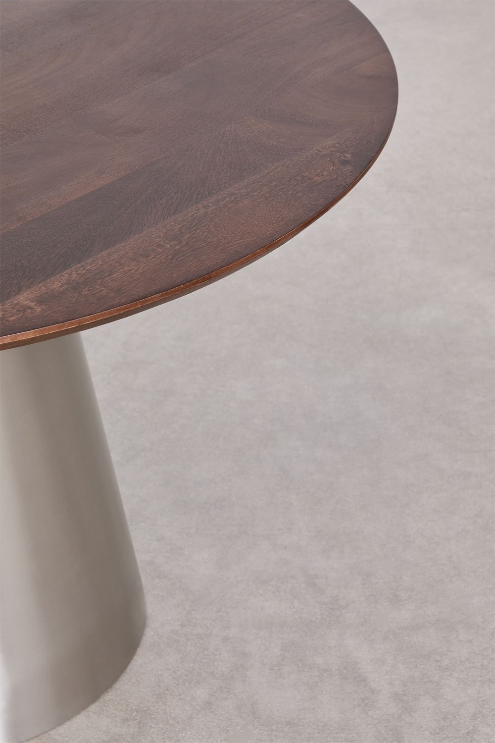 Tavolo da pranzo rotondo Ø120 cm in acciaio inox Baelor, immagine della galleria 4