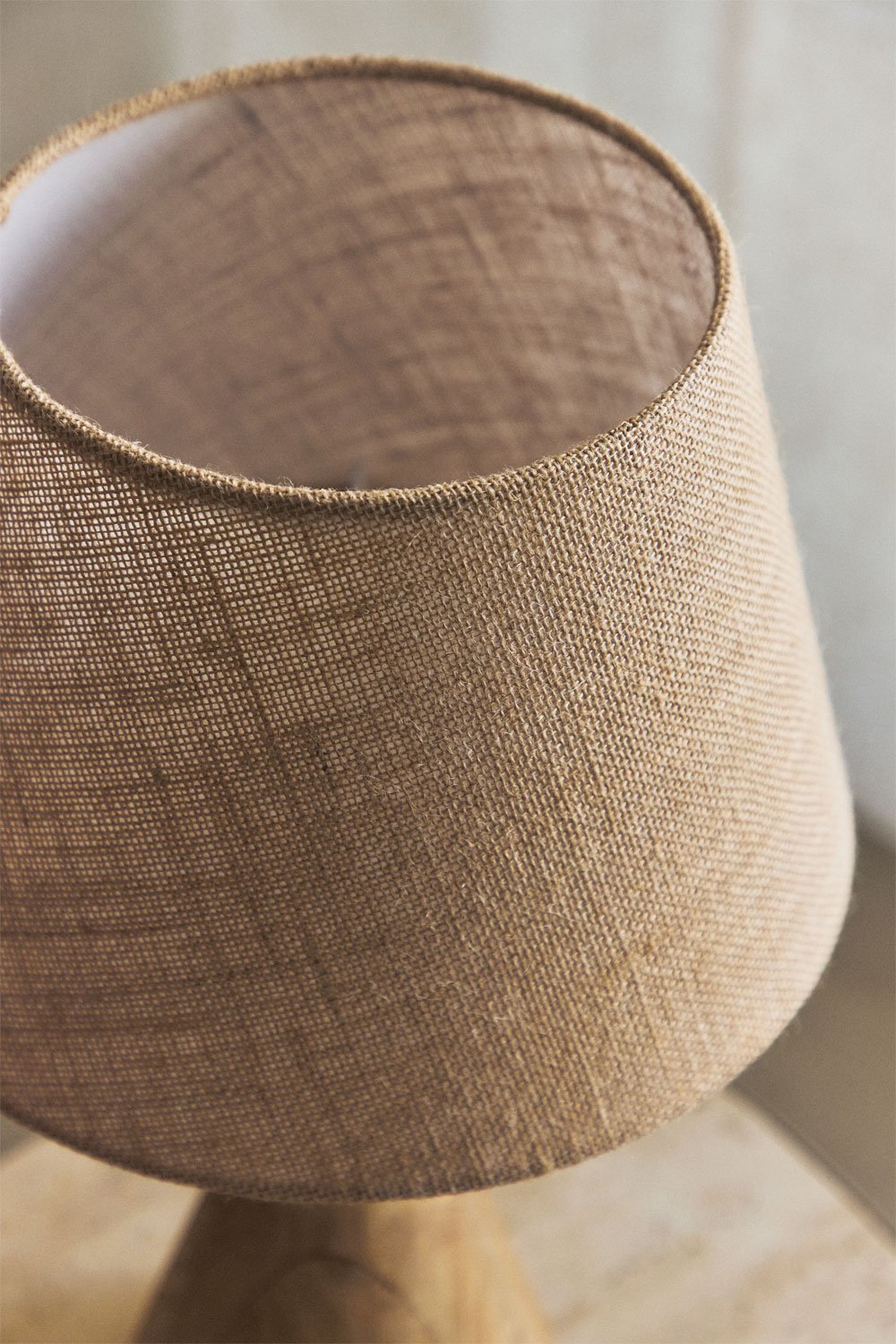 Lampada da tavolo in legno di mango dell'Alabama, immagine della galleria 2