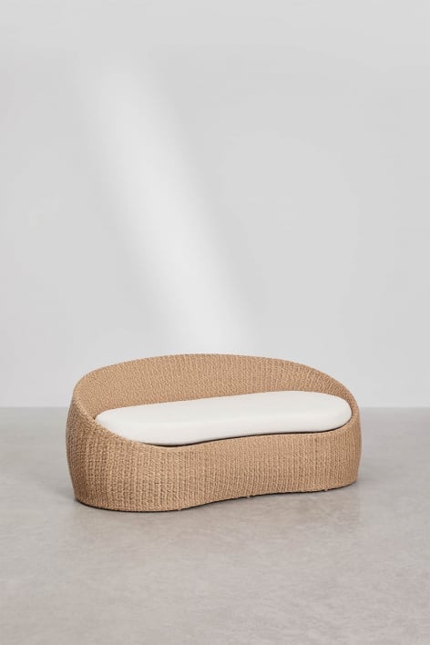 Divano da giardino in rattan a 3 posti Clarnyx