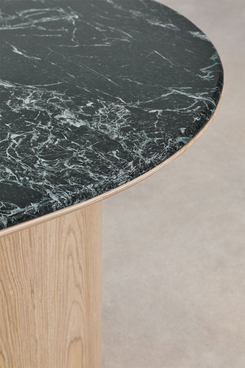 Tavolo da pranzo ovale 200x105 cm in MDF e marmo Dayana, immagine della galleria 6