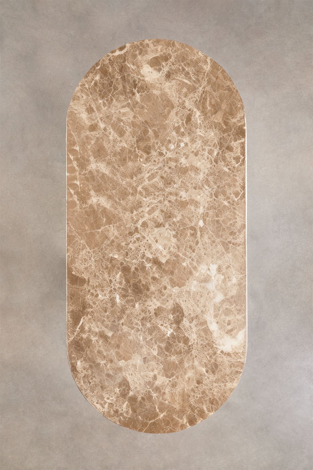 Tavolo da pranzo ovale 220x100 cm in MDF e marmo Dayana, immagine della galleria 8