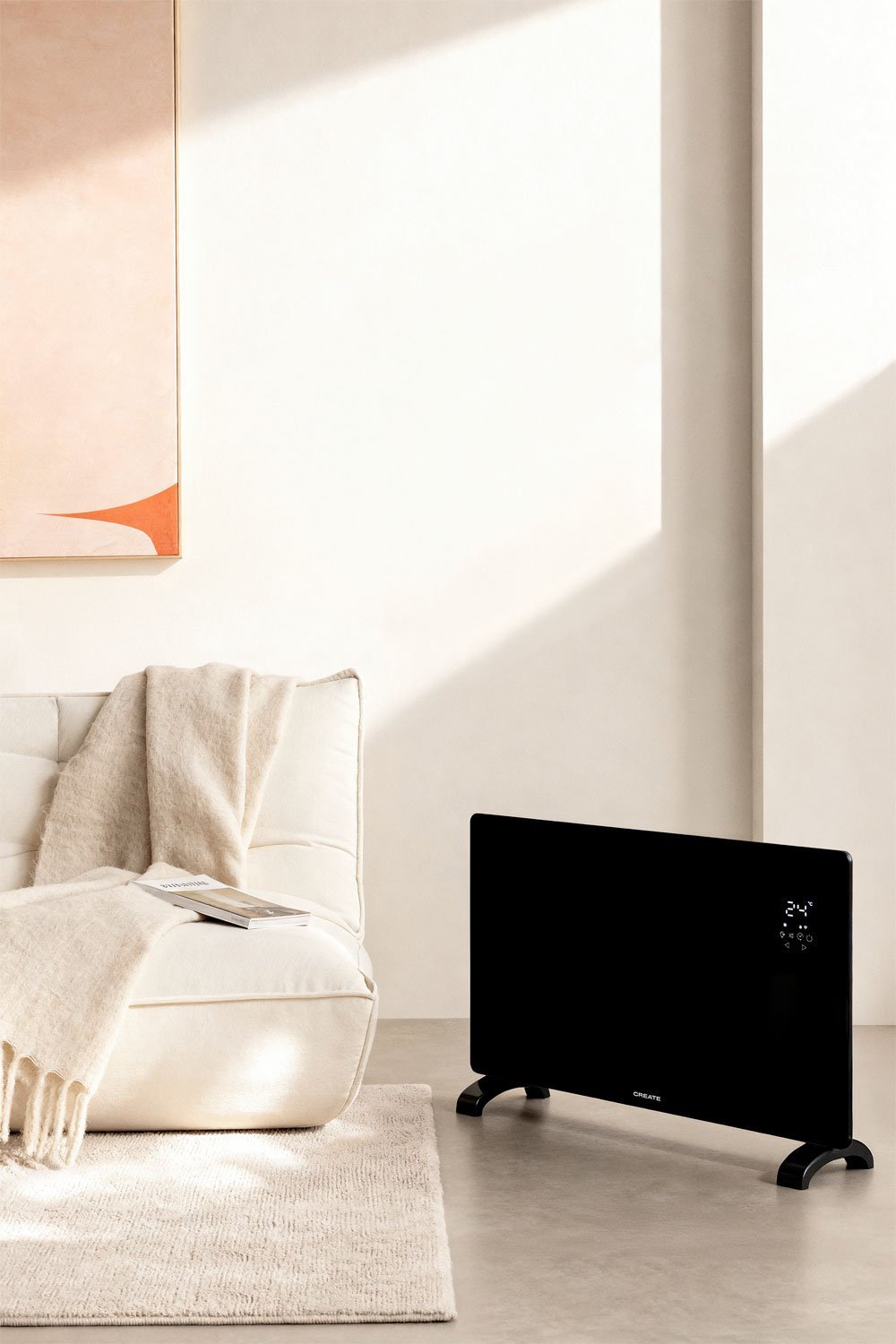 CREATE - WARM CRYSTAL 2500W - Convettore elettrico in vetro con WiFi, immagine della galleria 1