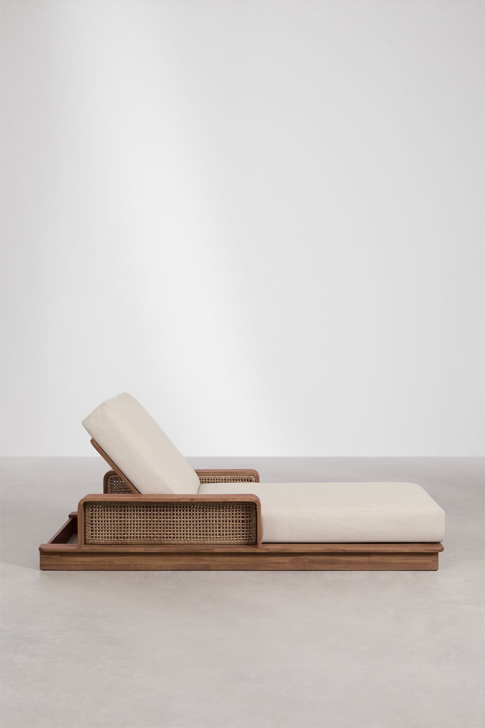 Set di 2 lettini prendisole in legno di acacia Noira, immagine della galleria 3