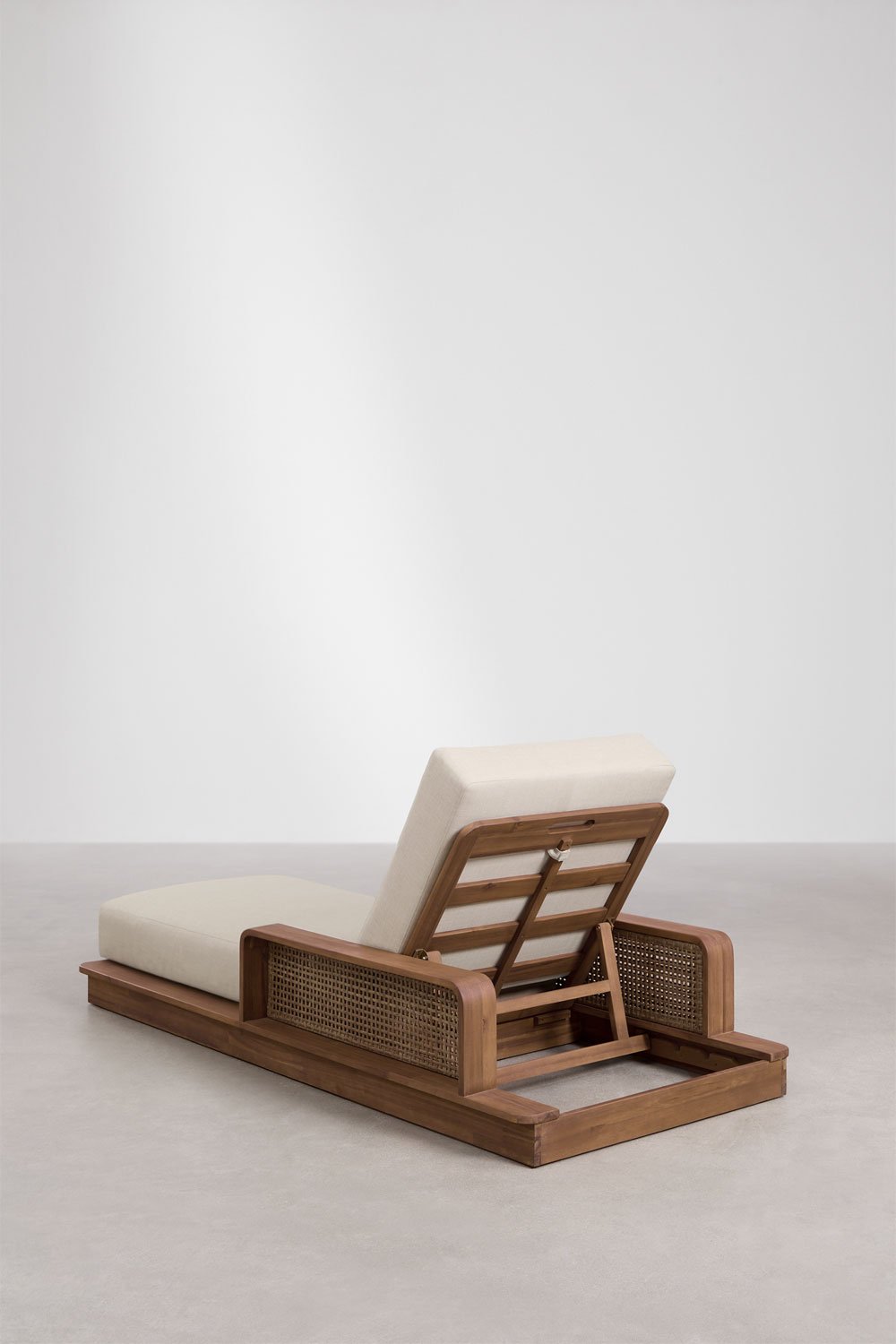 Set di 2 lettini prendisole in legno di acacia Noira, immagine della galleria 4