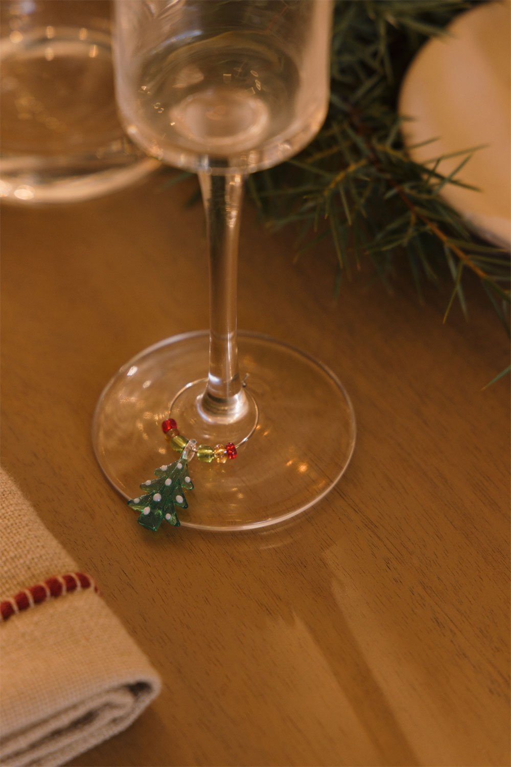 Set di 4 segnabicchieri di Natale in vetro Lapponia, immagine della galleria 3