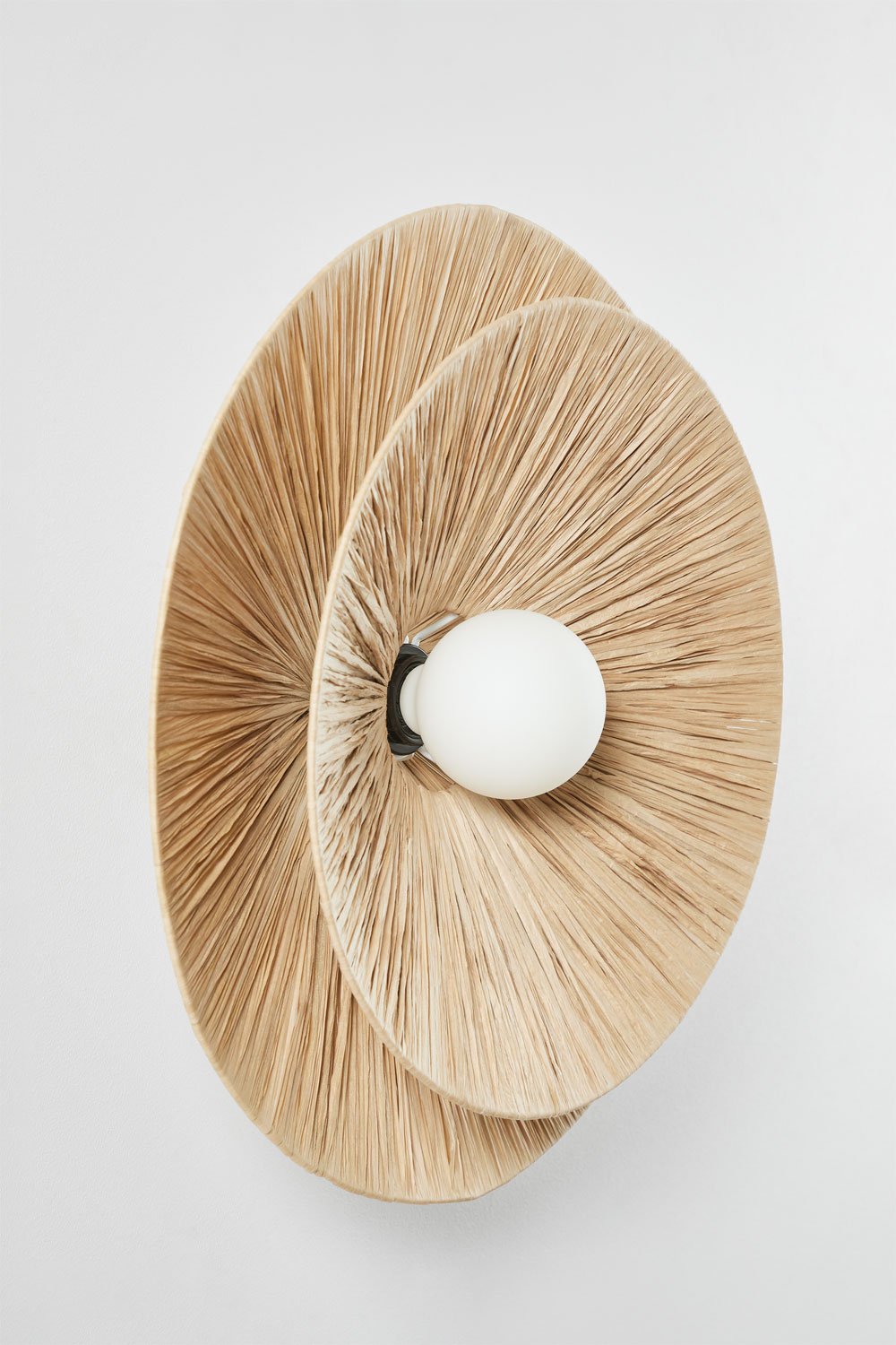 Aplique de pared Ø50 cm en rafia Aislin, immagine della galleria 3