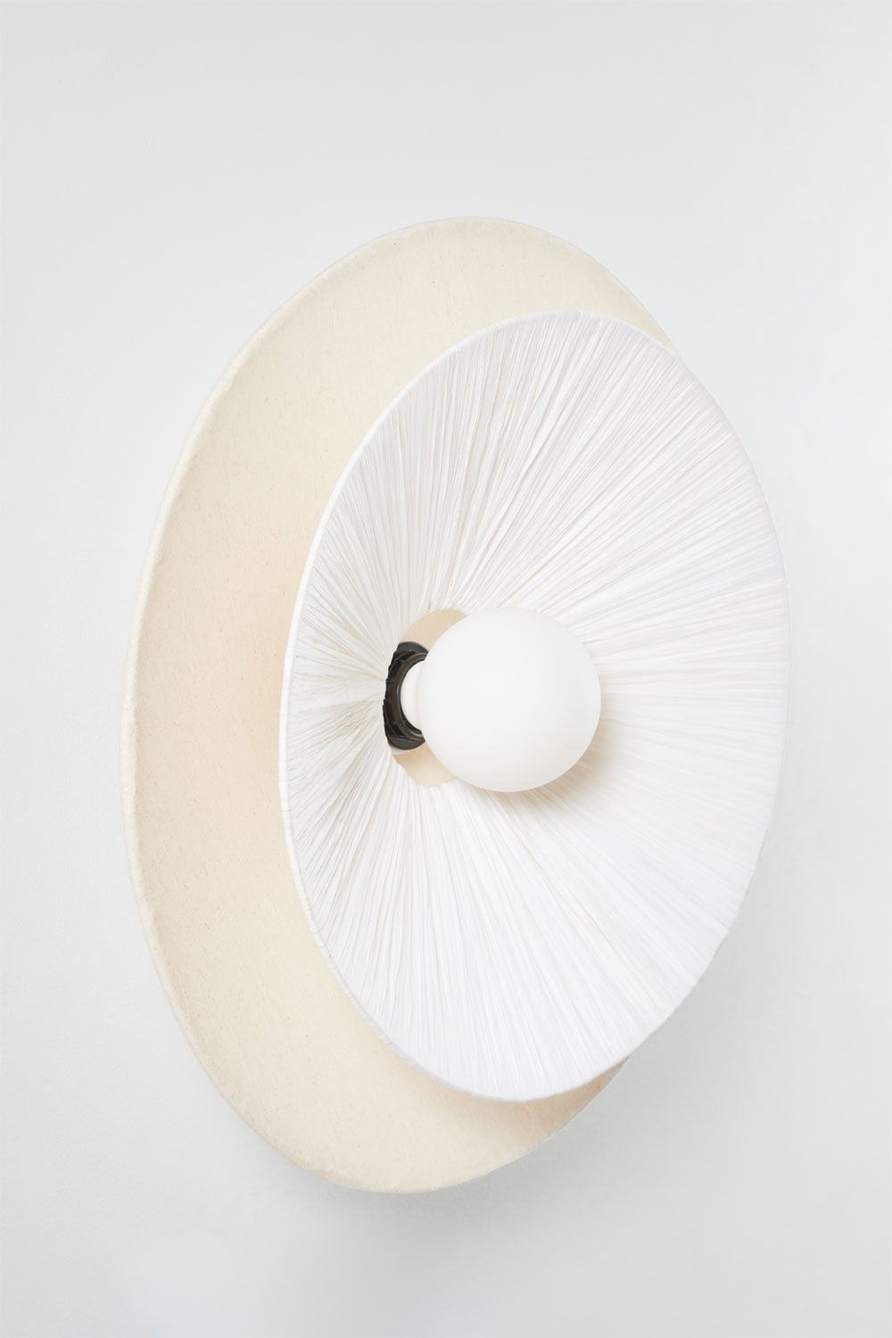 Aplique de pared Ø50 cm en rafia Aislin, immagine della galleria 3
