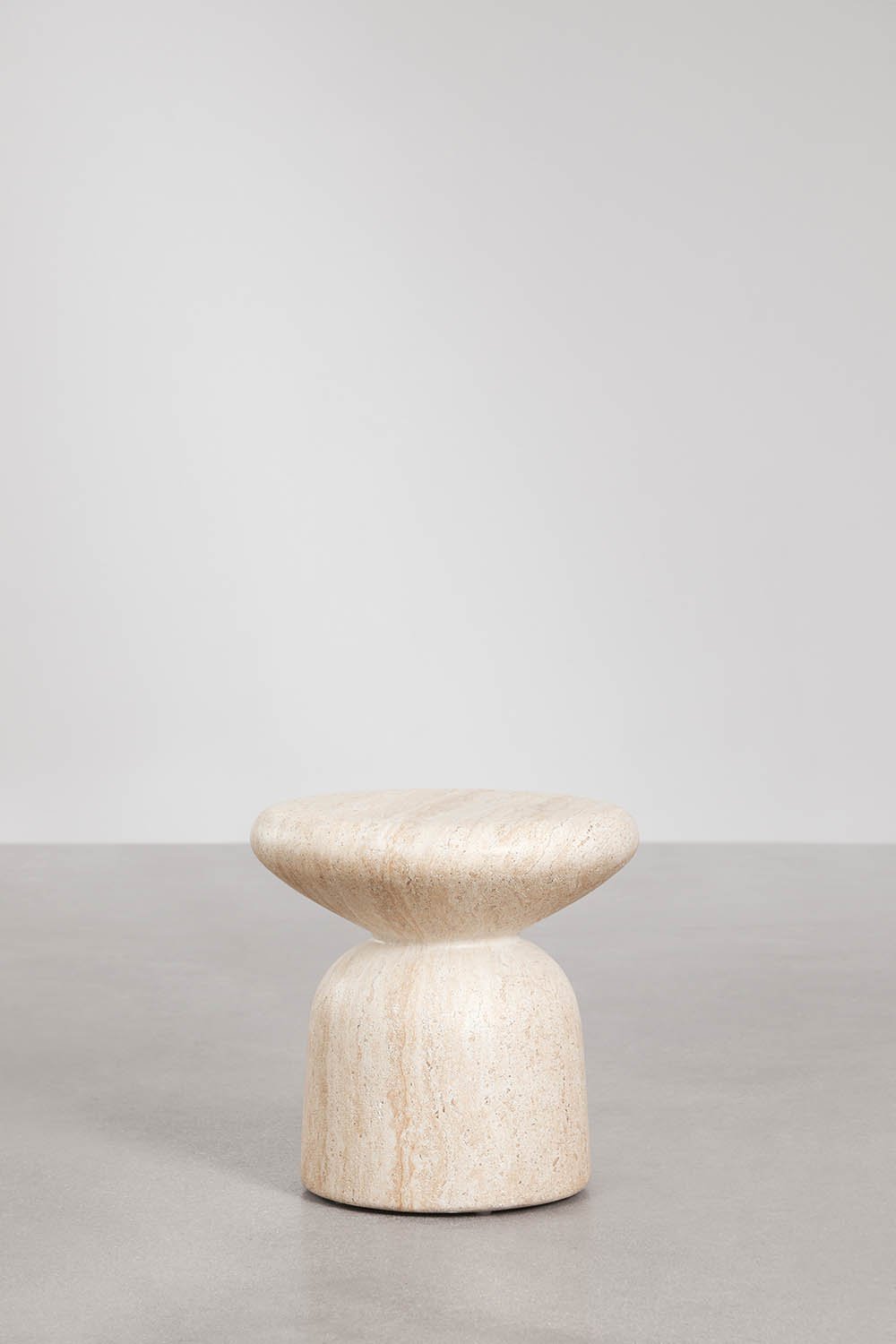 Set di 2 comodini rotondi Ø40 cm in cemento Zanira, immagine della galleria 1