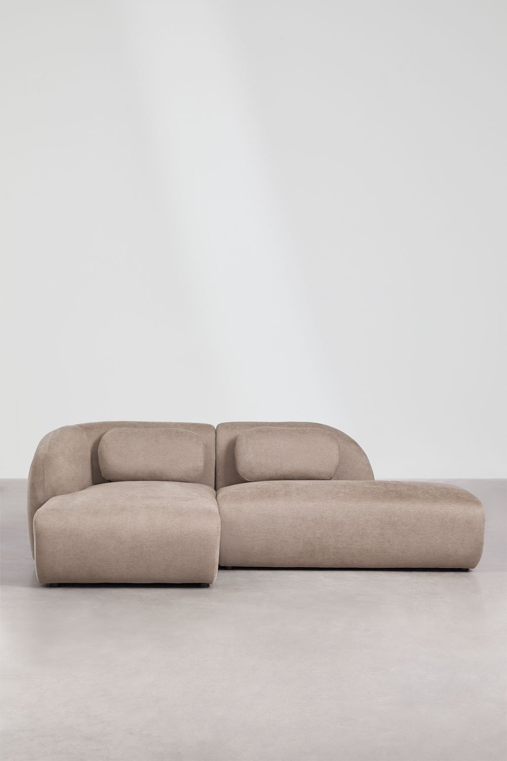 Divano modulare chaise longue sinistro a 2 pezzi con divano destro in ciniglia Coquette, immagine della galleria 5