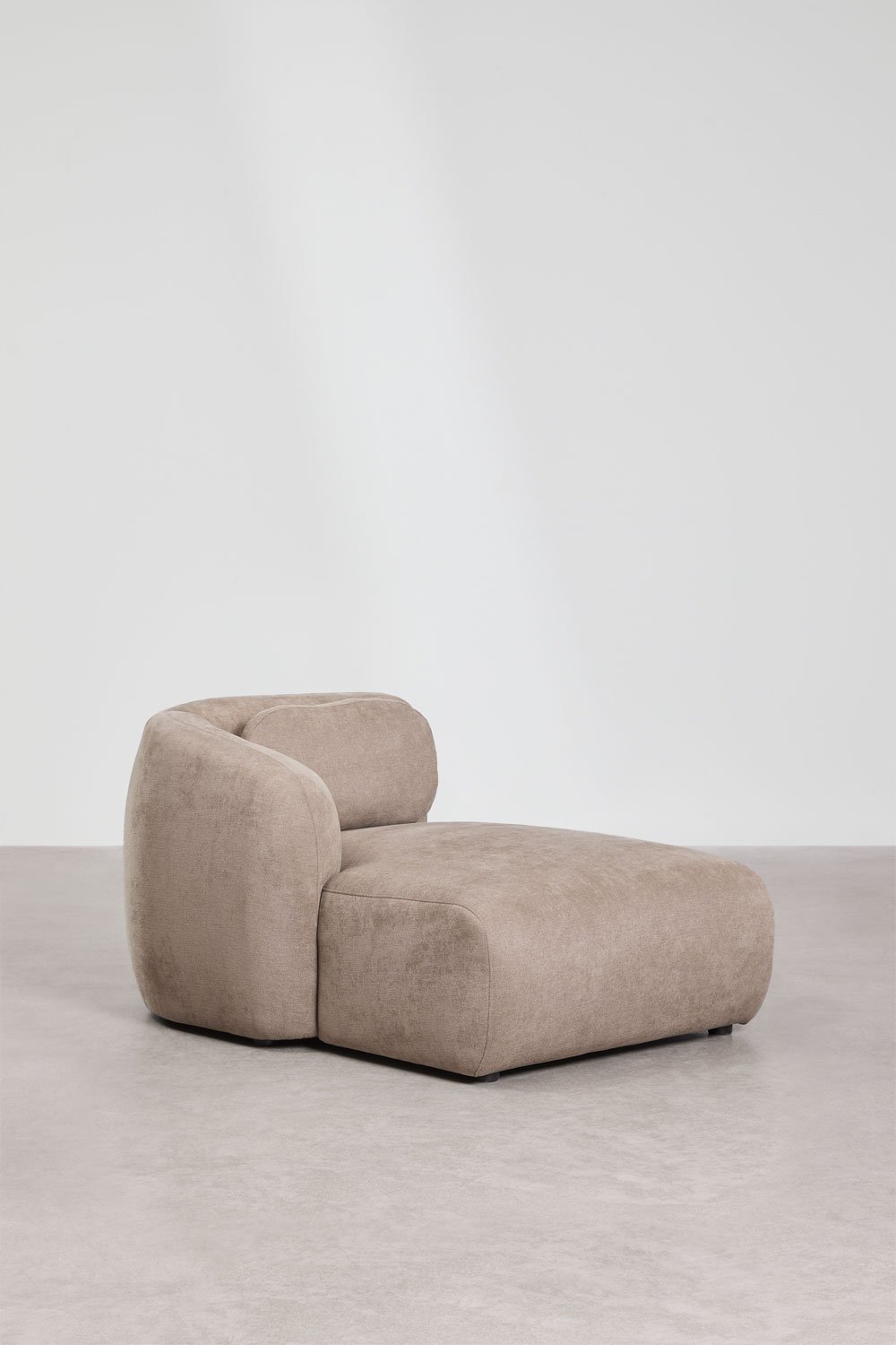 Divano modulare chaise longue sinistro a 3 pezzi con divano destro in ciniglia Coquette, immagine della galleria 6