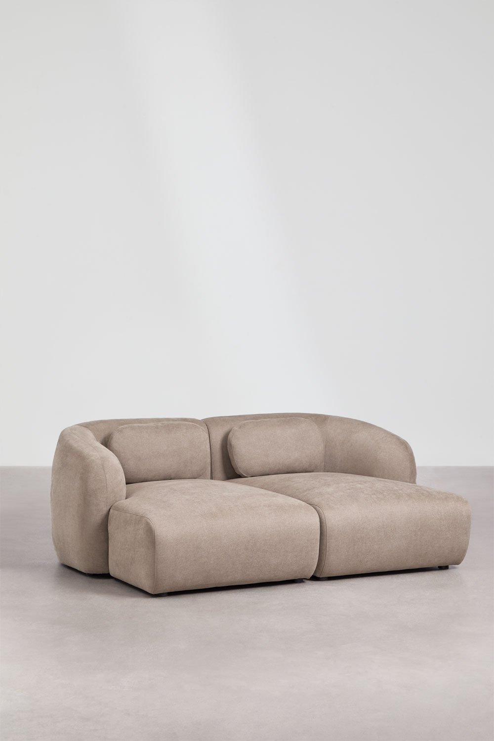 Divano modulare chaise longue a 2 pezzi in ciniglia Coquette, immagine della galleria 3