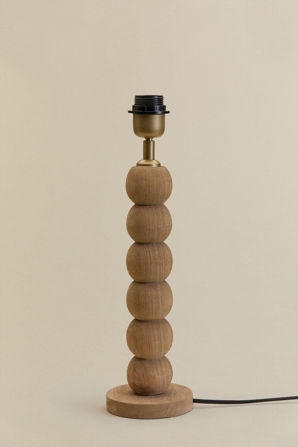 Base per lampada da tavolo 30 cm in legno di mango Soler, immagine della galleria 1