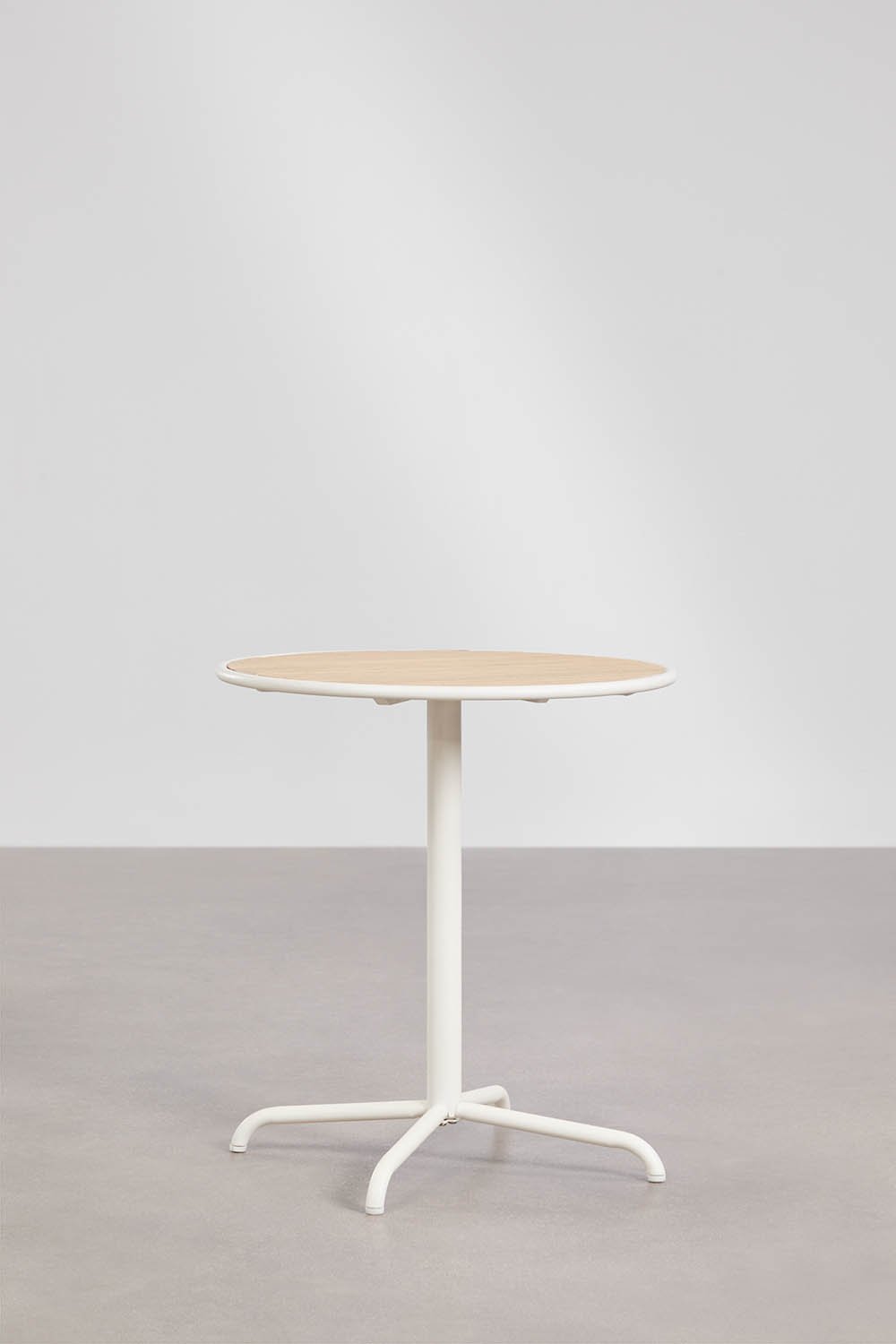 Tavolo da giardino rotondo Ø65 cm in acciaio e legno di acacia Tilda, immagine della galleria 1