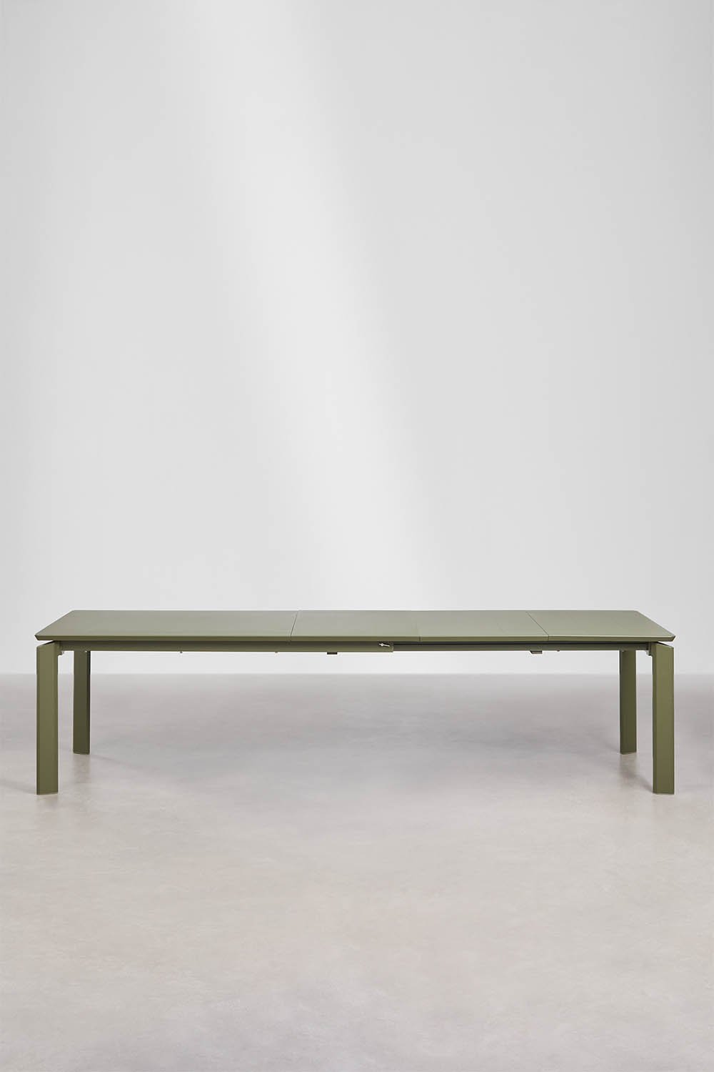 Tavolo da pranzo rettangolare allungabile 180-300x100 cm in alluminio Milenca, immagine della galleria 4