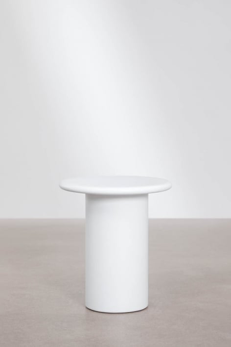 Confezione da 2 comodini rotondi Ø45 cm in cemento Namara