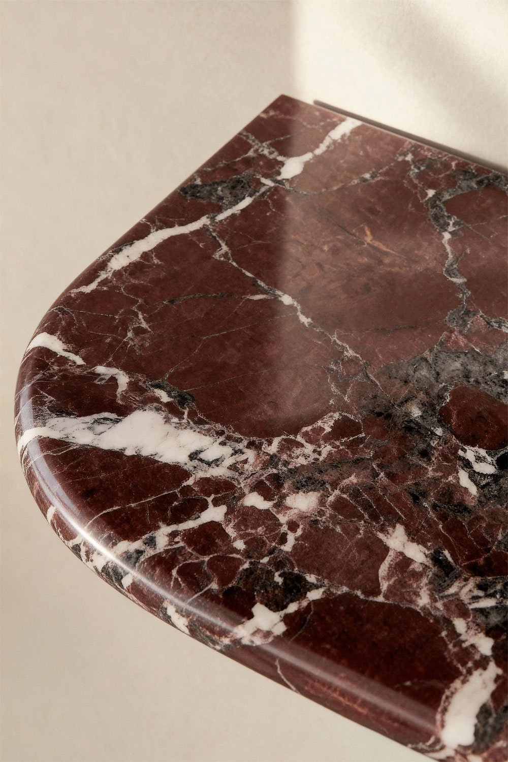 Consolle ingresso 120x40 cm in pietra naturale e acciaio inossidabile Moreila, immagine della galleria 2