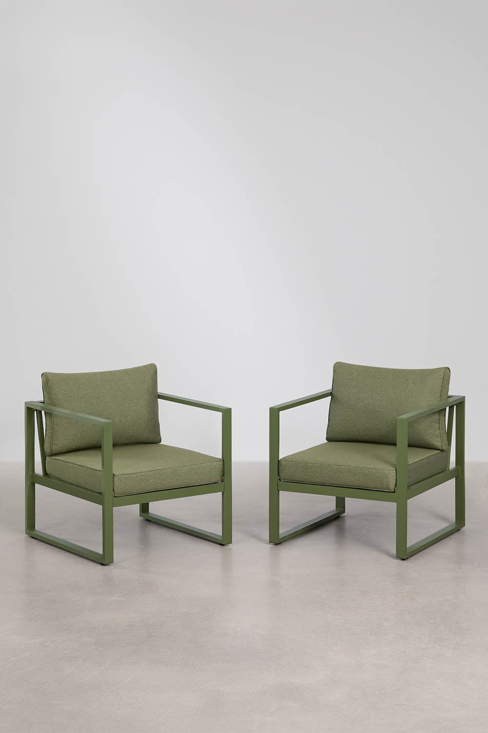 Set di 2 poltrone in alluminio Lipov, immagine della galleria 1